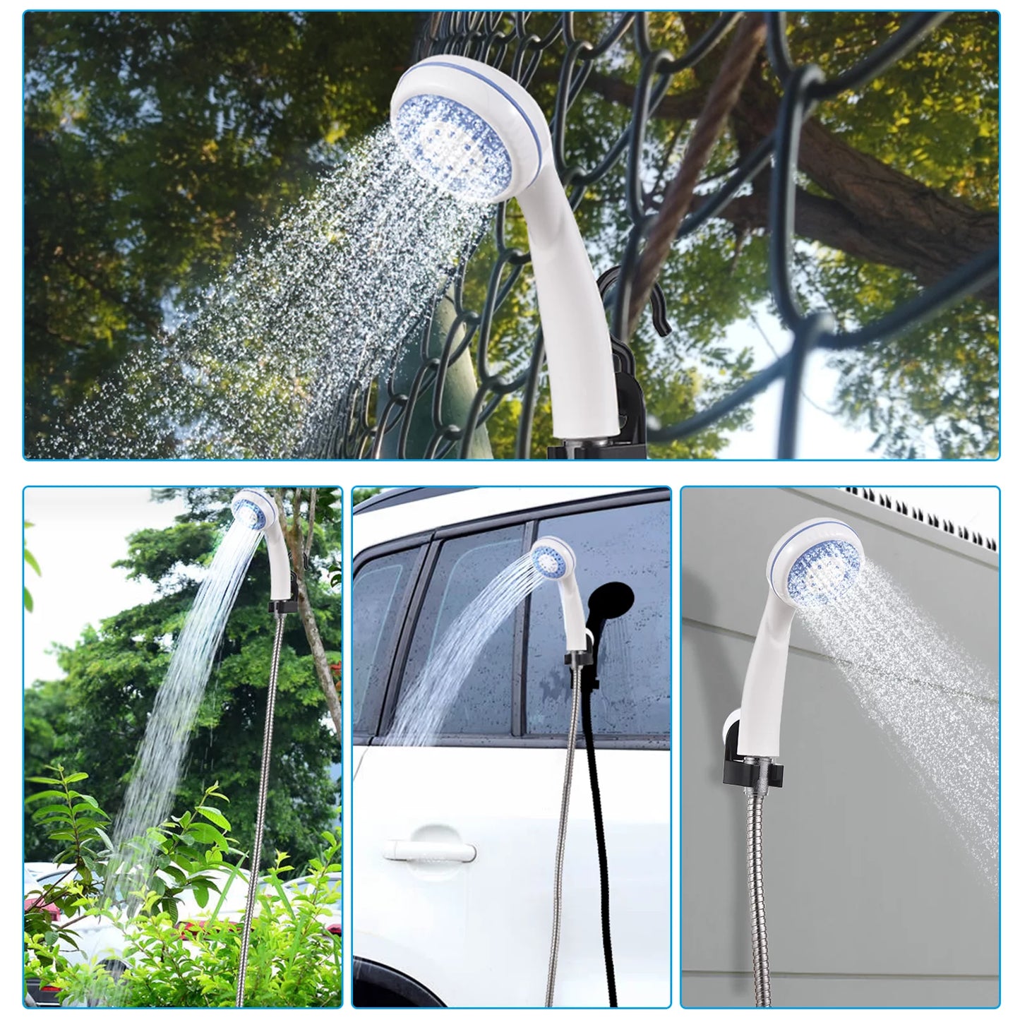 Portable Outdoor USB Rechargeable Electric Shower Pump for Camping and Outdoor Activities